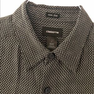 100% silk Claiborne button up shirt